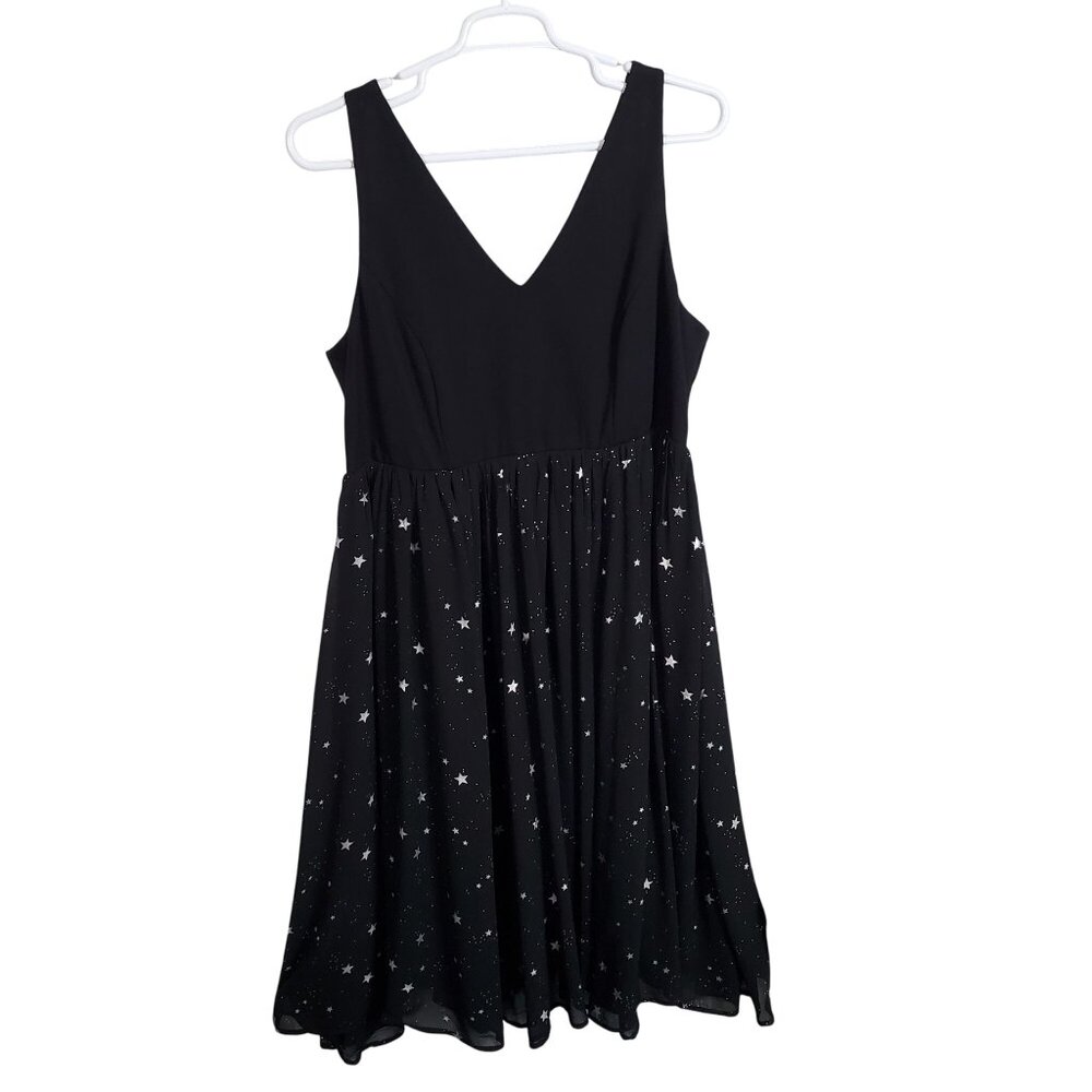 Torrid Size 20 Dress Long Midi Starry Chiffon Dark Princess Fairy Whimsigoth - Picture 2 of 10